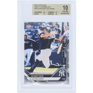 Anthony Volpe New York Yankees 2025 Topps Now Road to Opening Day #OD-25 BGS Authenticated 10 Card - 9.5,10,10,10 Subgrades