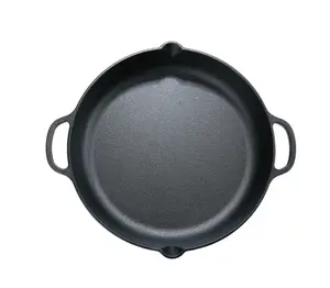 14" Cast Iron Skillet - Perfect for Any Kitchen! - Pans, Cookware butter pat b raiser comal castiron griddle