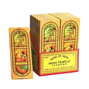 Song of India Temple Incense Sticks - 60 Gram Pack (Approx. 50 Sticks)