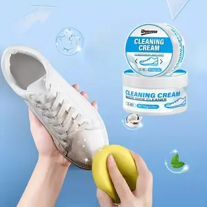 Shoe Cleaning Cream with Sponge, Multi-purpose Shoe Cleaning Agent, Professional Shoe Cleaning Tool for Shoes, Bag, Furniture, Jacket, Briefcase