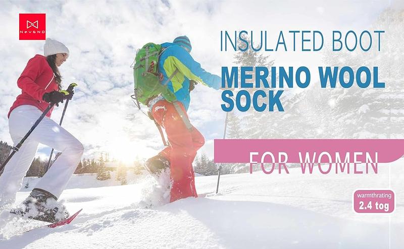 NevEND 3 Pairs Women Heavy Duty Thermal Boot Socks Winter Warm Insulated Heated Cotton Wool Work Crew Thick Warm Socks 9-13 Womenswear Underwear