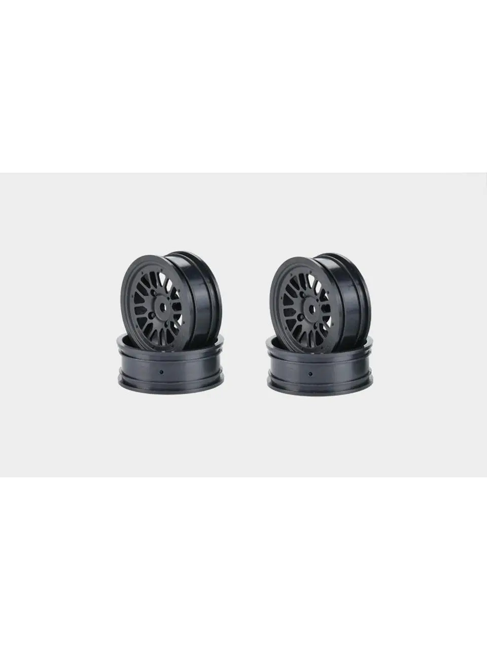 Black Carisma CIS16392 12 mm Hex Multi Spoke Front Drag Spec Racing Wheels, Set of 4