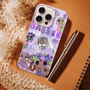 Bassie Inspired Phone Case – Cute Dandys World Style Cartoon Cover, Protective Shockproof Slim Case for iPhone