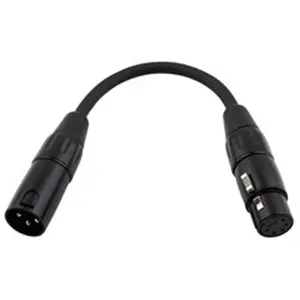 212 MAIN Durable 6 in. DMX Plug Adapter - 5-Pin Female-to-3-Pin Male XLR Audio & Video Accessory