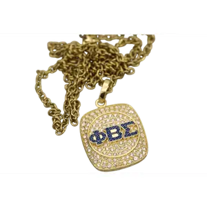 Phi Beta Sigma Pendant Necklace (ΦΒΣ) - Shine Series, Gold