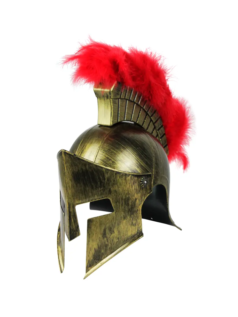 Adult's Deluxe Gold Spartan Helmet With Plume Adult's Deluxe Gold Spartan Helmet With Plume