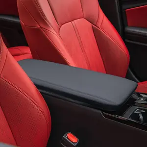 2025 2026 Camry Center Console Cover Compatible with 2025 2026 Toyota Camry (LE/SE/XLE/XSE) Accessory, PU Leather Armrest Box Lid Protector Anti-Scratch Middle Console Cover Black