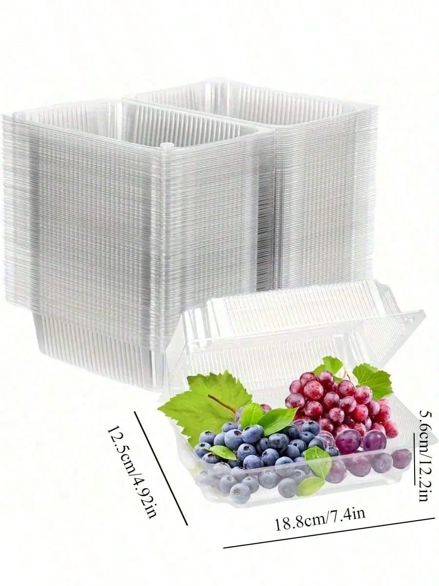 50 Pack Disposable Clear Bakery Boxes with Lids, Plastic Dessert Containers for Cupcakes, Cookies, Pastries and Cakes, Food Storage Packaging Boxes for Bakery Shop, Party Supplies, Takeout Dessert Packaging, Cake Display Boxes
