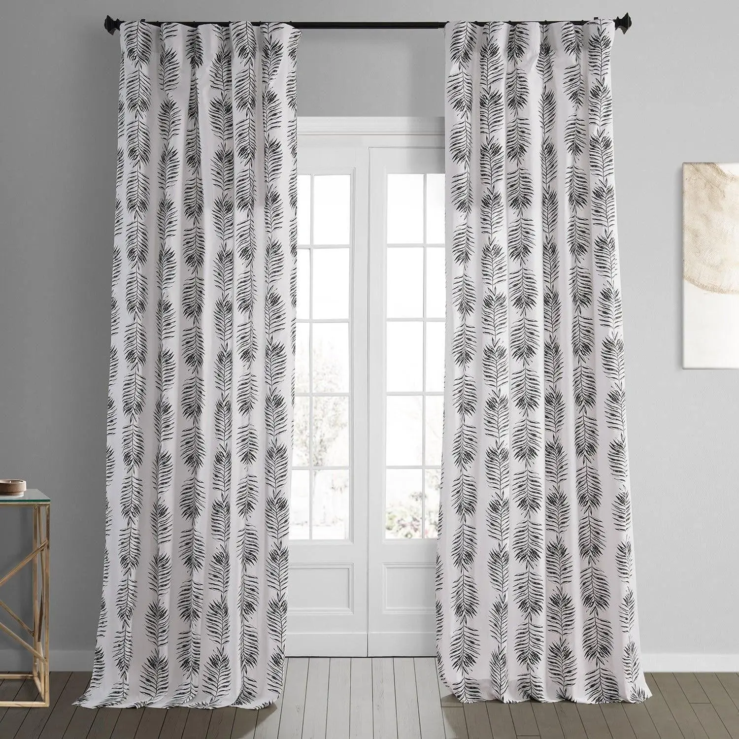 Half Price Drapes Sago Floral Pattern Curtains, Cotton Room Darkening Window Curtains for Bedroom, Room Decor Solution, Room Decor Curtain