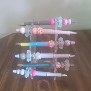 Beaded Elephant Focal Bead Pen - Unique Design with Colorful Beads and Elephant Motif for a Fun Writing Experience