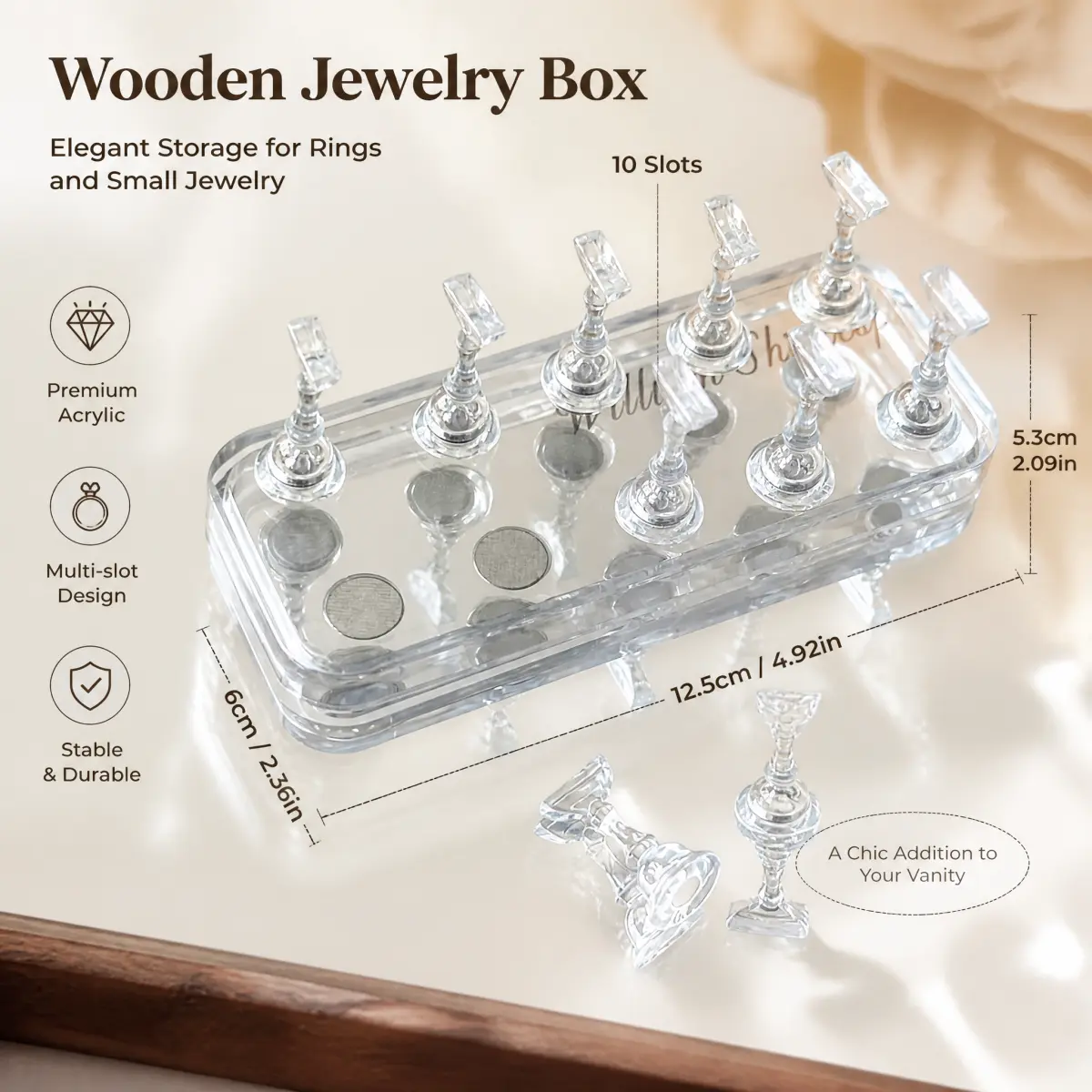 1Set Magnetic Clear Acrylic Nail Practice Stand, Removable Suction Nail Holders, Reusable Nail Display Holder For Home DIY Manicure Salon Press On Nail Display