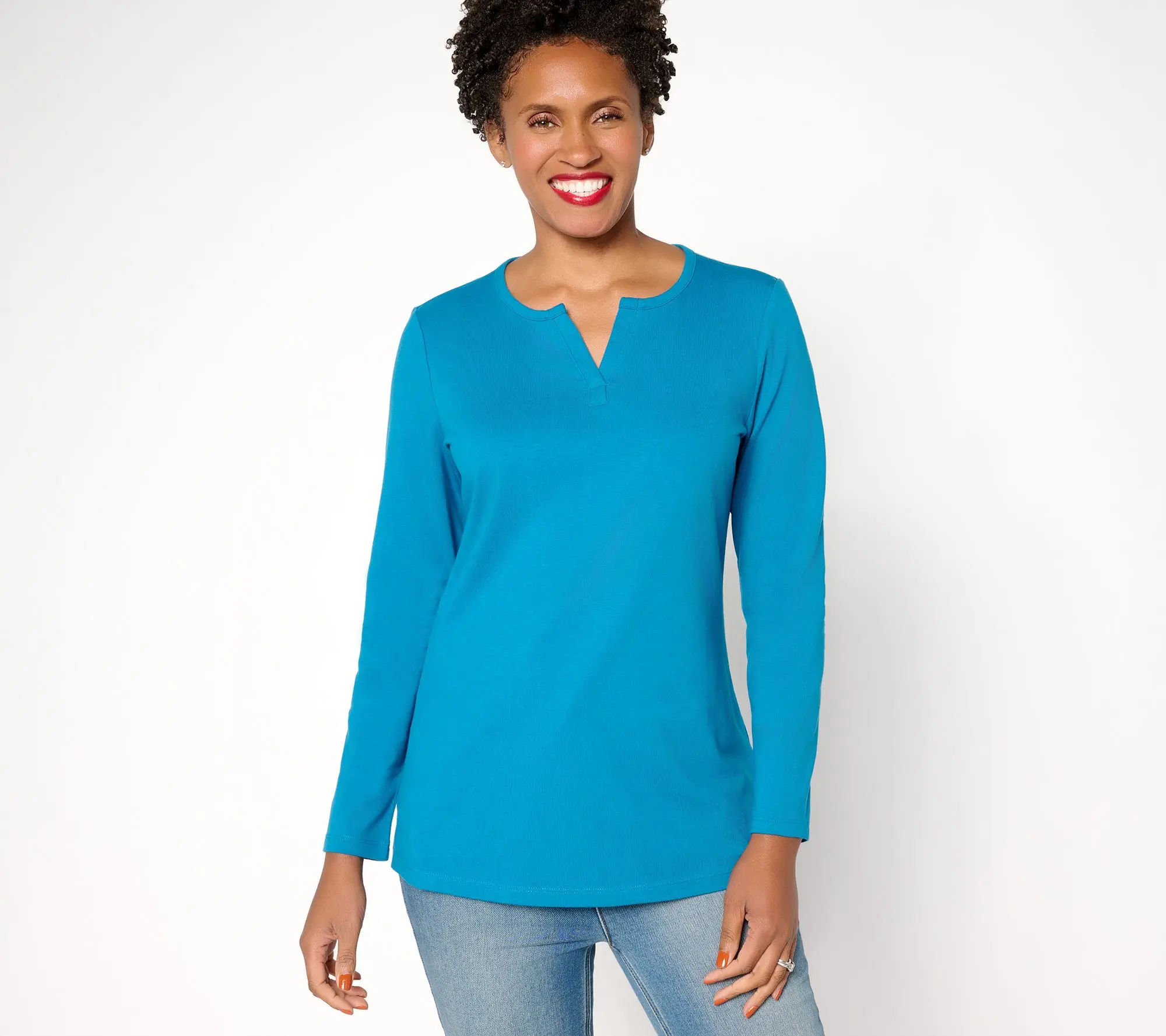 Denim & Co. Essentials Petite Perfect Jersey