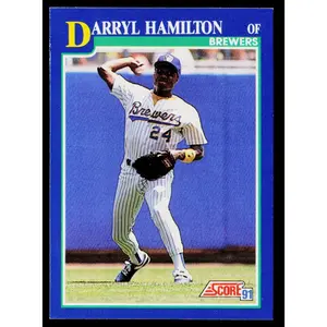 Darryl Hamilton 1991 Score Promos #107 Milwaukee Brewers