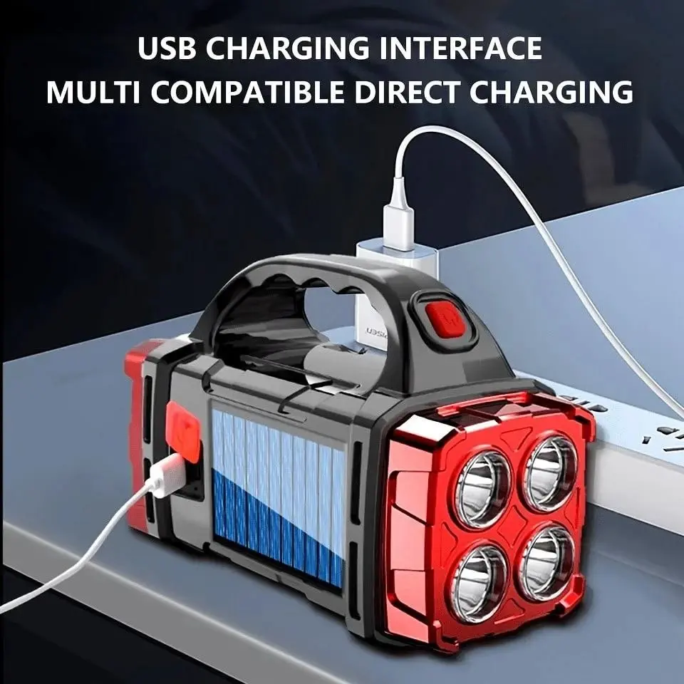 Bright Multifunctional LED Solar Camping Light, Perfectly Illuminating Every Camping Trip, Paired With A Portable Rechargeable Flashlight, The Ideal Hiking Camping Choice, Easily Facing Various Outdoor Challenges And Releasing Passion!