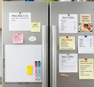 Magnetic Dry Erase Fridge Board White Blank Message Board with 2 Markers & Eraser for Kitchen Reminders Grocery Lists Family Notes