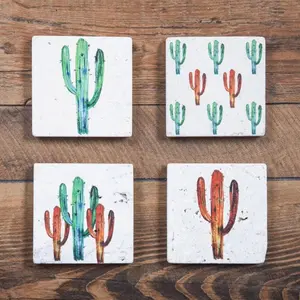 Bright Cactus Coaster, Set of 4