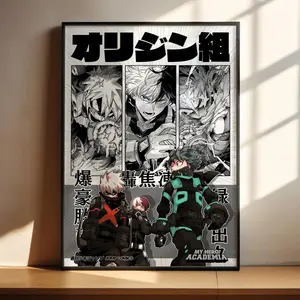 My Hero Academia Anime Poster - MHA Deku Midoriya Izuku Bakugo Katsuki Todoroki Shoto Anime Art Print Anime Gifts ( Unframed-Print Only )