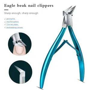 Professional Stainless Steel Cuticle Nipper, Precision Trimming Tool for Thick Fingernails, Hypoallergenic Design, Nail Care Accessory, Nail Clippers