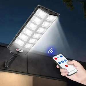 504LED Solar Motion Sensor Street Light Dusk to Dawn Outdoor Waterproof, 6500K 10000LM Solar Powered Flood Light for Yard, Deck,Garden,Pathway, luces con panel