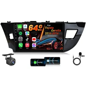 Car Radio Stereo for【Toyota Corolla 2014-2016】10.1" Touch Screen Head Unit Wireless Carplay Android Auto WiFi Bluetooth GPS Mirror Link Backup Camera