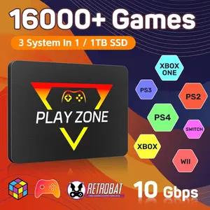 1TB Retro Game SSD For PS5/Xbox/Switch/PS4/PS3 Portable Emulator Consoles With 16000+ Games Plug&Play For Win PC/Laptop