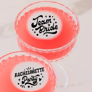 Bachelorette Bridal 2 Pack-40 Count Edible Cocktail Toppers