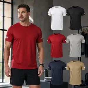 Men's 6-Pack Quick-Dry Athletic T-Shirts, Breathable Mesh Performance Workout Tees for Gym, Running & Training, Versatile Moisture-Wicking Activewear Bundle, Simple Casual Sports Shirts for Men
