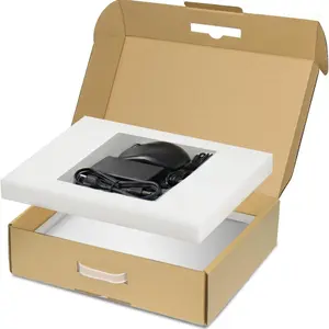 Laptop Shipping Box with Protection  & Anti-Static Bag, UN3481 Label for up to 17 Inches Notebook, Cardboard Laptop Box for Shipping, Secure Mailing Boxes