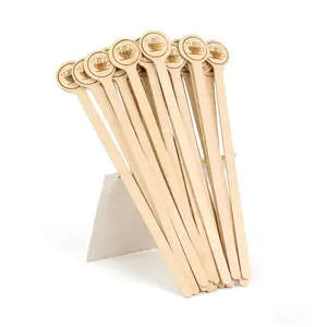 100-Pack of 7-Inch Wooden Coffee Stirrers - Disposable Wooden Stirring Sticks for Hot & Cold Drinks, Safe Natural Wood, Also for DIY Crafts, Modeling, Decor