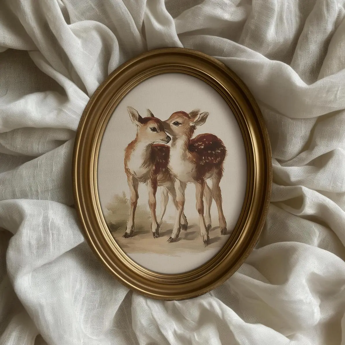 The Twin Fawns - Wildlife Nursery Art Print, Woodland Deer Illustration, All-Day Comfort, Zero Compromise, Perfect Fit, Ultimate Comfort