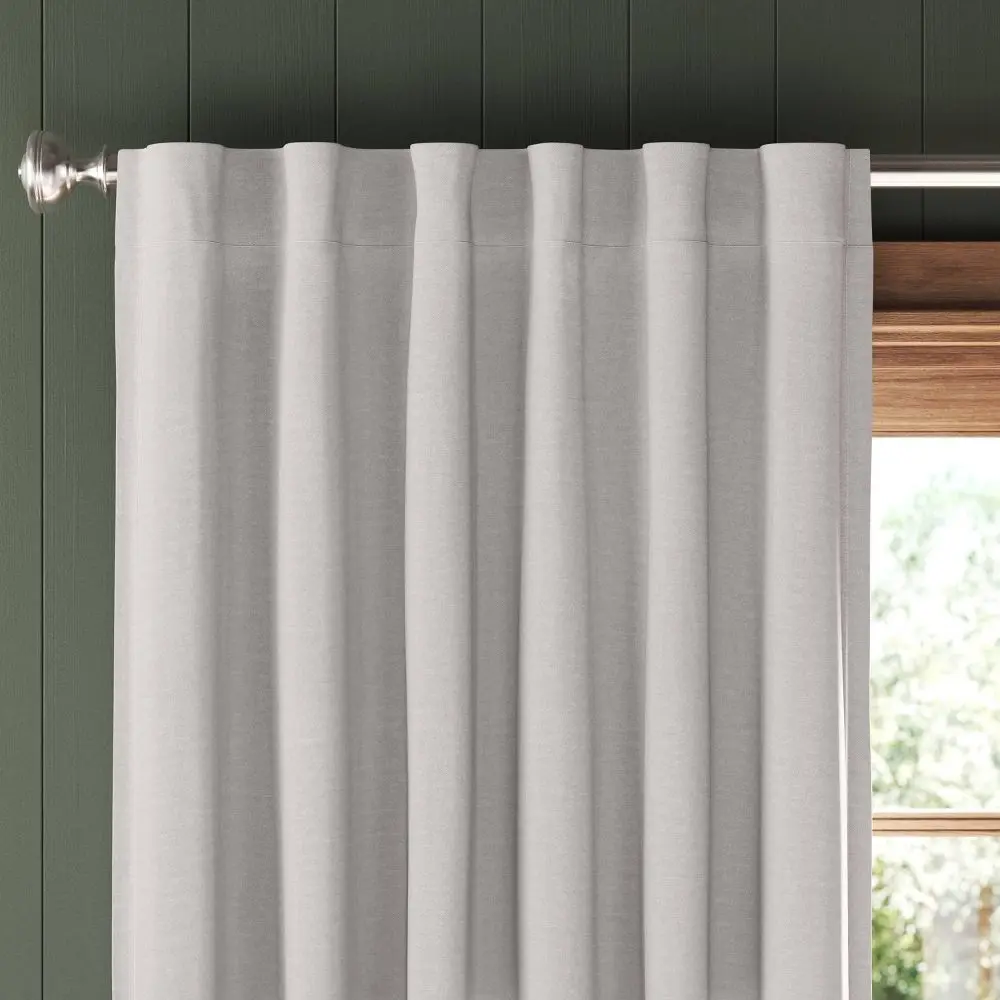 50"x84" Blackout Velvet Window Curtain Panel Silver - Threshold: Solid Lined Indoor OEKO-TEX Certified