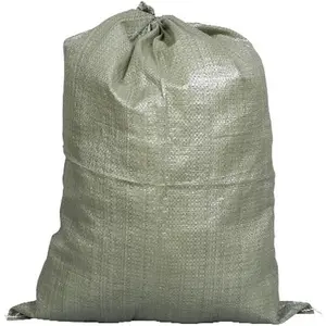 Green Heavy Duty Sandbags, Empty Woven Polypropylene Flood Control Sandbags, UV Protection, 50 lb Capacity, 46x56 Inch, 5/10 Pack (5 pcs)