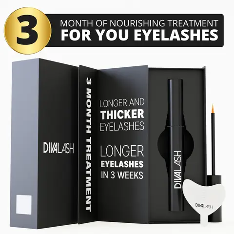 Divalash Lash Growth Serum – Longer, Thicker & Healthier Eyelashes, Natural Lash Growth Peptides, 4.2 mL, Visible Results in 3-6 Weeks