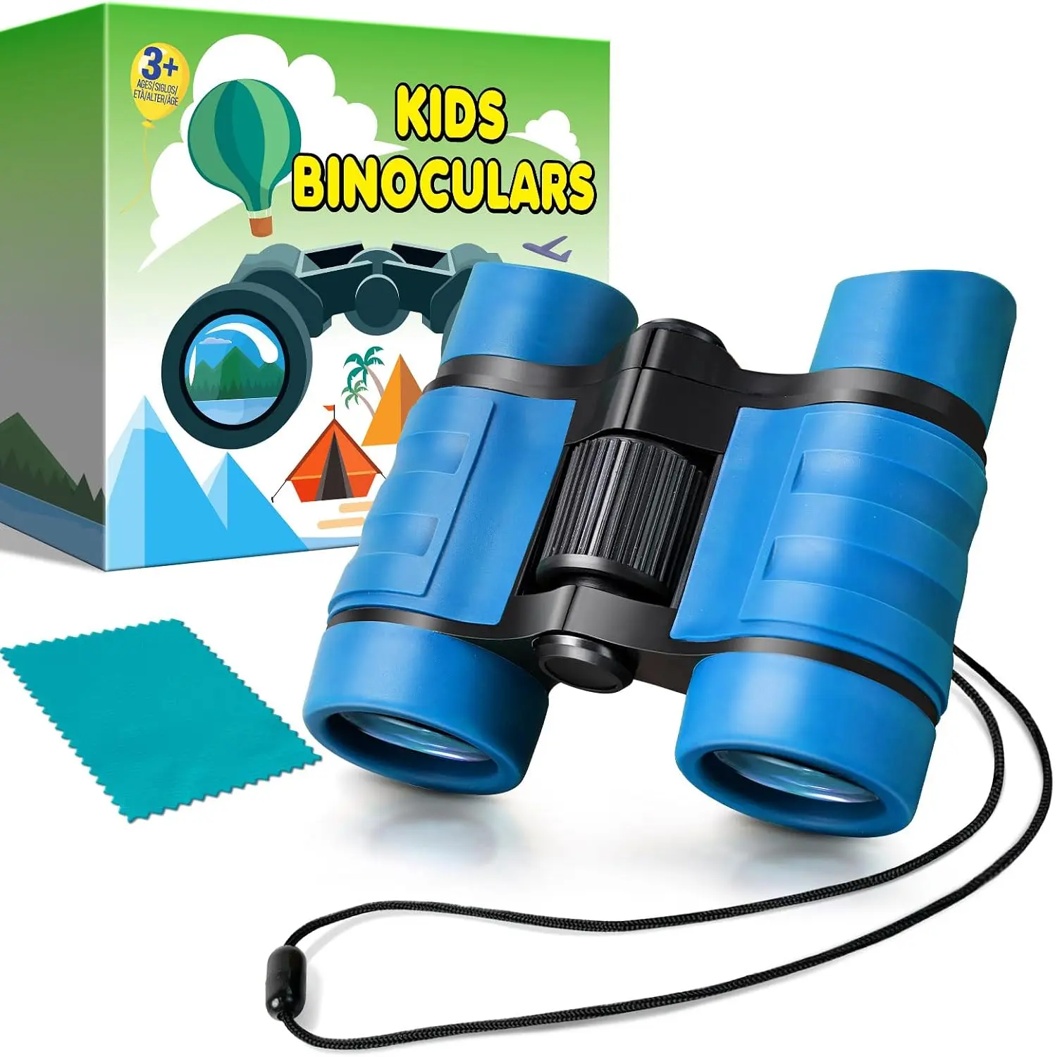 Kids Binoculars 4X30, Lightweight Outdoor Binoculars for Boys and Girls, Bird Watching, Camping and Nature Exploration Toy