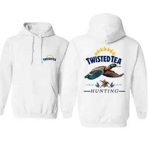 Twisted Tea Hunting Hoodie, Bold Duck Graphic & Logo, Perfect for Hunting & Tea Lovers, Unisex Long Sleeve Top, Ideal Boyfriend Gift, Menswear. Sweatshirt, Hoodie, Comfort Colors