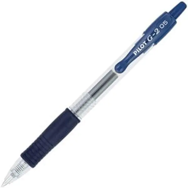 Uni-Ball PIL15122 G2 Gel Pen - 0.5mm Fine Tip Pens & Refills, Anti-Fatigue Rubber Grip, Latex-Free, Unisex, Precise Handwriting, Daily Use, Pack of 12, Office Stationery