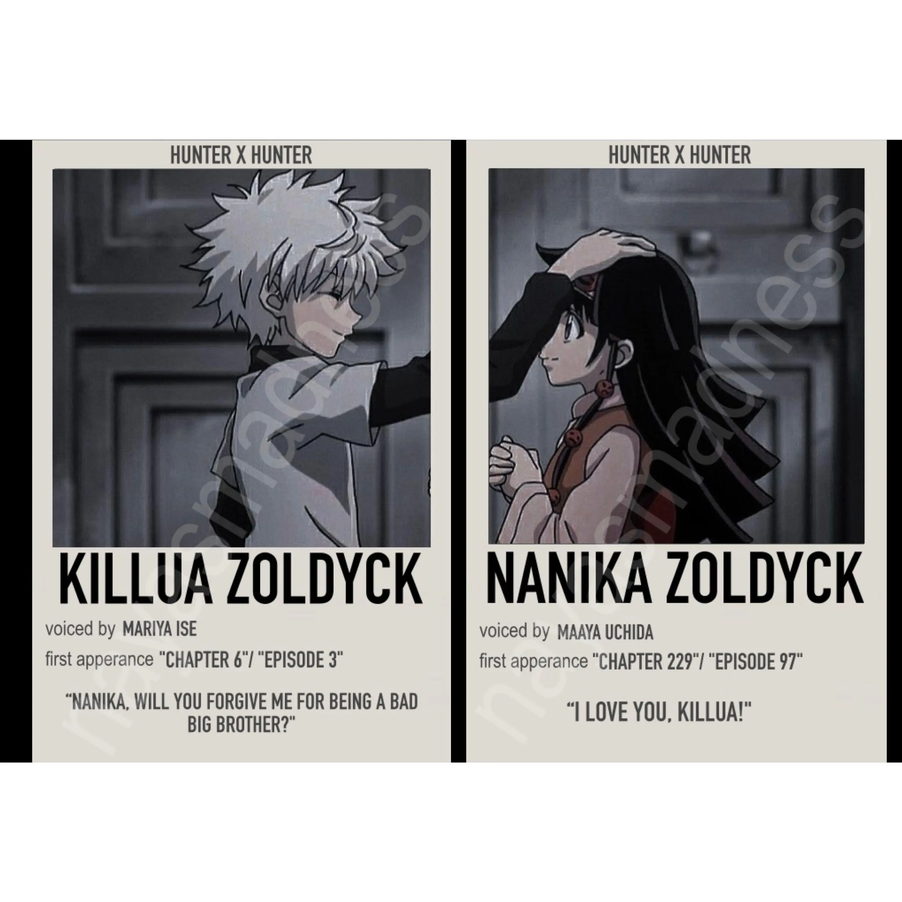 Matching Siblings Anime Polaroid Inspired Keychain