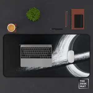 [SALE UP TO 45%] Singularity Desk Mat Black Hole Mousepad Large Gaming Mouse Pad Aesthetic Space Deskmat Minimalistic Astronomy Theme Gift for Space Lover