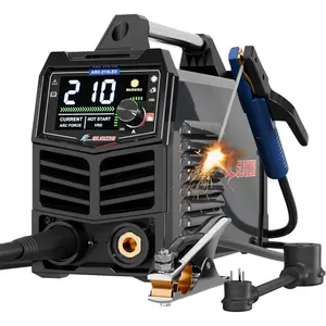 Stick Welder 210Amp Large LED Display Digital Inverter IGBT Welding Machine,110V/220V Dual Voltage Hot Start Portable MMA ARC Welder Machine
