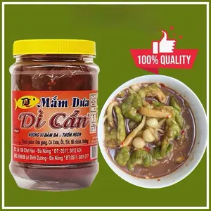 Dì Cẩn's Fermented Vegetable Relish-Mắm Dưa Dì Cẩn 500g-Vietnamese Sauce with Pickles Eggplants Papaya & Fish Sauce
