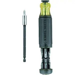 Klein Tools  MultiBit Screwdriver/Nut Driver, Impact Rated in Magnetic Screwdriver Set Phillips, Slotted, Square, Combo, Torx