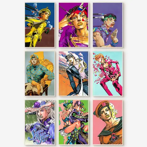 JoJo's Bizarre Adventure Joestar Poster Anime Lovers Canvas Art Print for Teen Fans Girls Boys Birthday Gifts Manga Picture High-Quality Wall Decoration