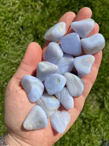 Blue Lace Agate Tumbled Stone (Grade B) - Polished Blue Lace Agate Crystal