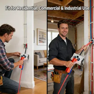 Efficient Cable Pulling Tool, 3-Roller Conduit Wire Guiding Tool, Portable Pipe Threading Device for Electricians, Anti-Friction Wiring Gear