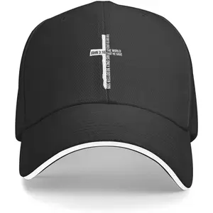 John 3:16 for God So Loved The World Cross, Christian, Faith Gifts Trucker Hat for Men Baseball Cap Hat Summer Hats