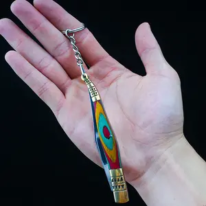 Colorful wood handle, stainless steel knife, fruit knife