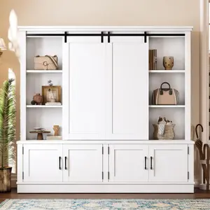 [Bellemave]The multifunctional entryway cabinet features sliding rails for ample storage space, cleverly combining a storage unit with a tree-shaped entryway design. Ideal for living rooms and hallways