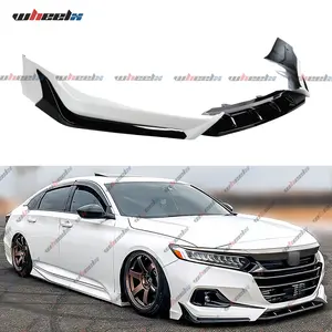 2021-2022 Honda Accord All Models | ACR Style 3-Piece Front Bumper Lip Spoiler Kit | Platinum White Pearl (Color Code #NH-883P)  #HondaAccordMods #ACRFrontLip #PlatinumWhitePearl  Car Accessories
