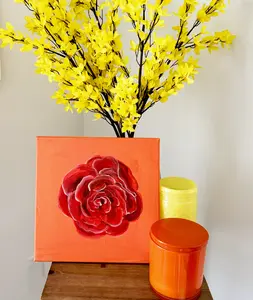 Floral Wall Art Rose Floral Poster Print 100% Satin Paper 275 GSM Low Glare Finish Indoor Use Only Vertical Square Options 6 Sizes