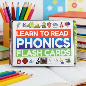 Letter Pronunciation English Learning Cards, Flashcards Learning Alphabet, Word Cards, Colorful Alphabet for Kids, Early Literacy Development Educational Toy Gift